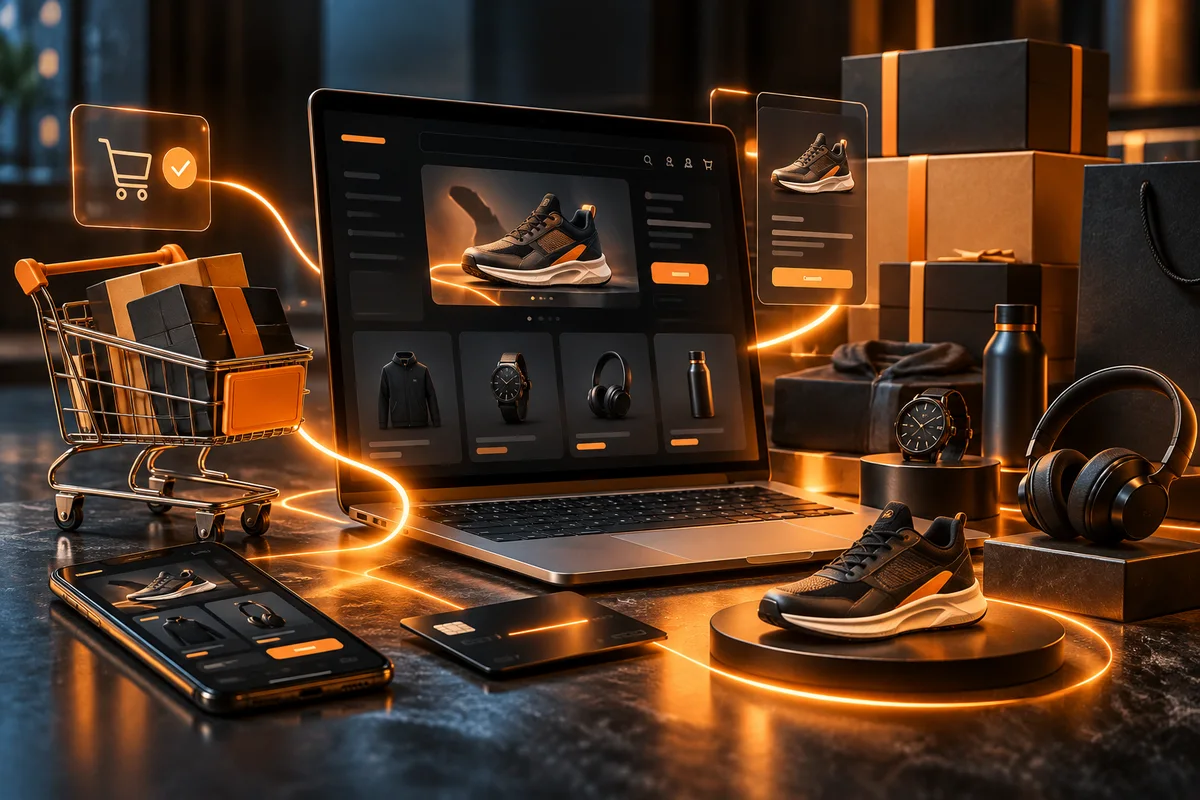 Produits et interface d’achat dans une boutique en ligne