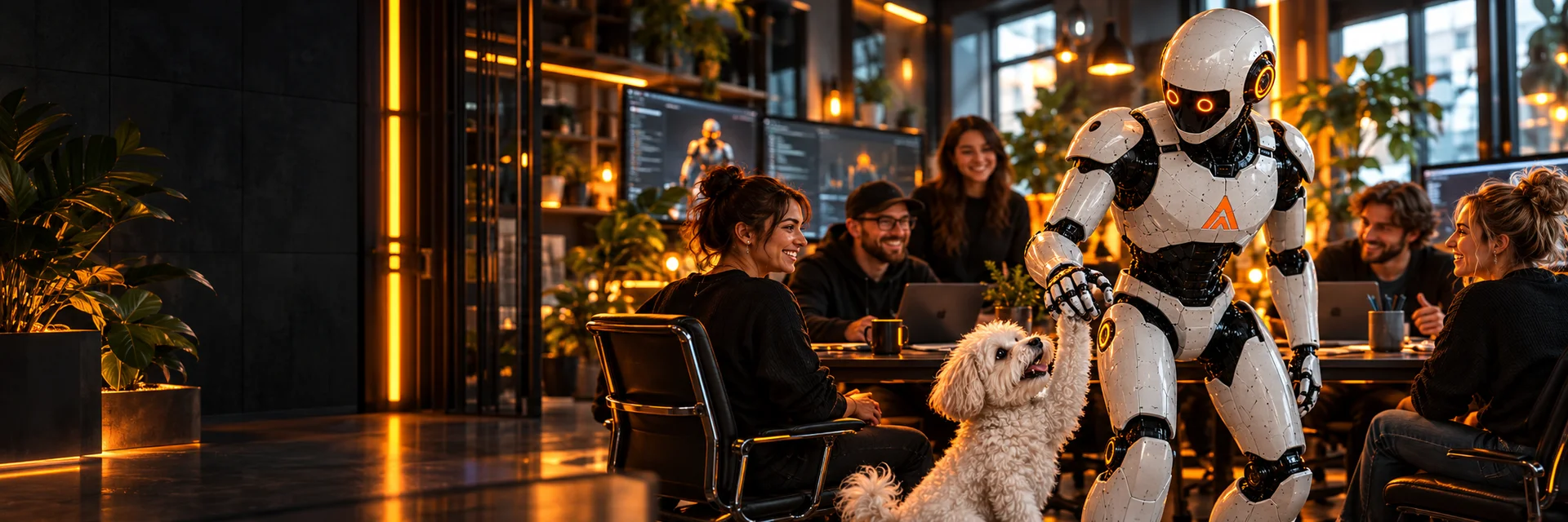 Norman, Zoé et une équipe réunis dans un studio de création