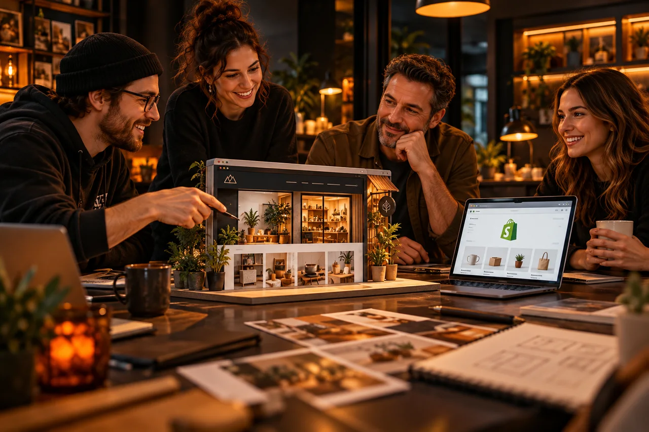 Une entreprise locale et son agence conçoivent une boutique adaptée à leurs besoins.