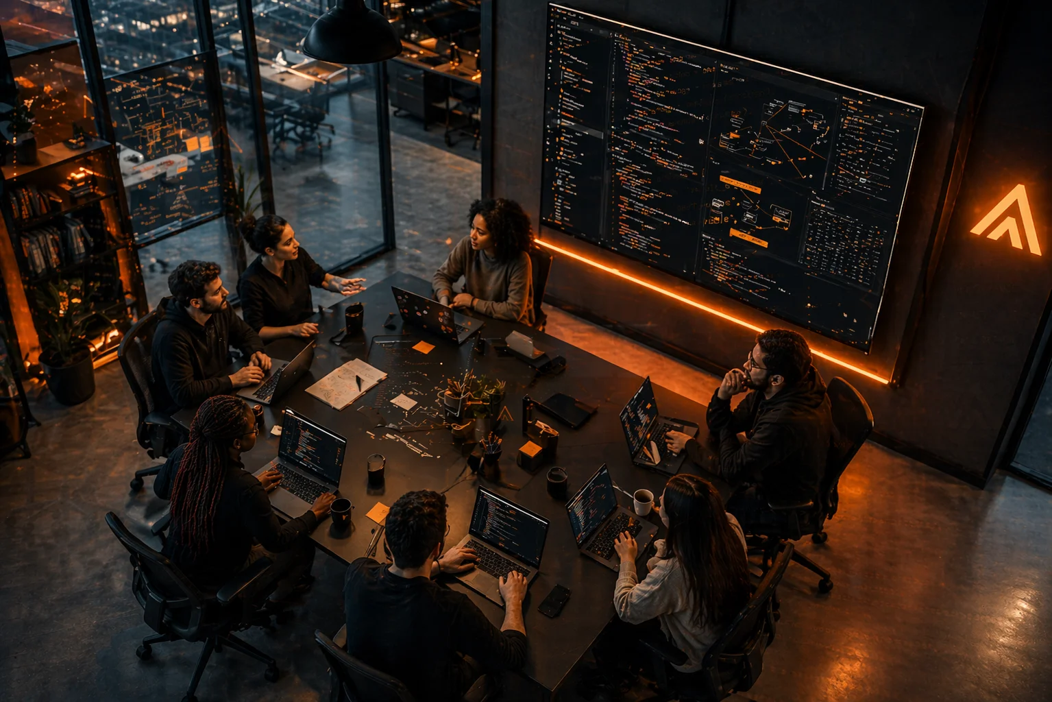 développement web sur mesure équipe développeurs réunion technique